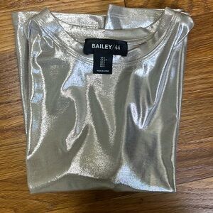 Bailey 44 crop silver metallic  top